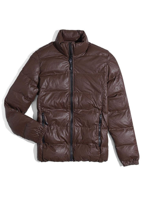 Dark Brown F - Leather Jacket - Khotwh